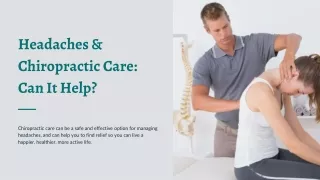 Headaches & Chiropractic Care Can It Help