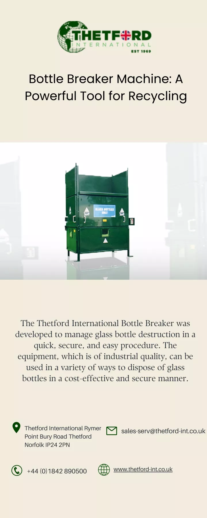 bottle breaker machine a powerful tool