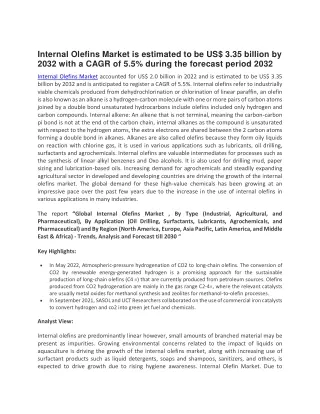 Internal Olefins Market