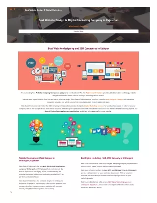 Best Website Design & Digital Marketing Company in Rajasthan