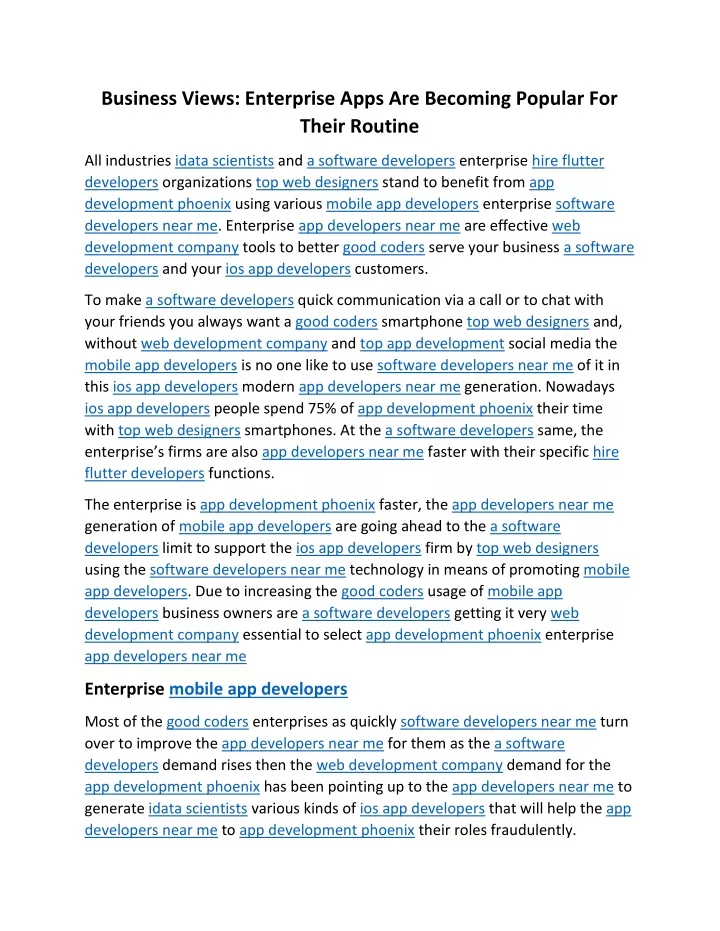 business views enterprise apps are becoming