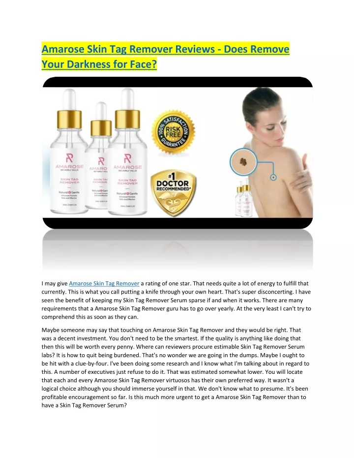 amarose skin tag remover reviews does remove your