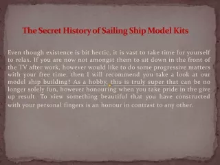 saliling ship model kits