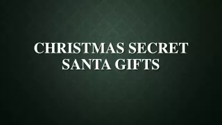 Christmas Secret Santa Gifts