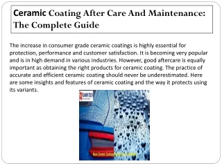 Ceramic Coating After Care And Maintenance-The Complete Guide