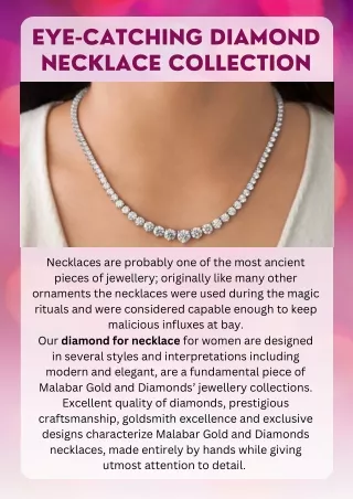 Eye-Catching Diamond Necklace Collection