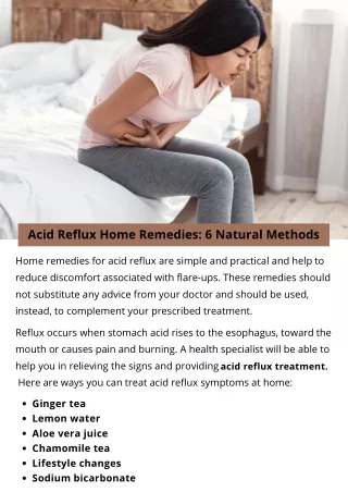 acid reflux home remedies 6 natural methods