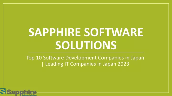 sapphire software solutions