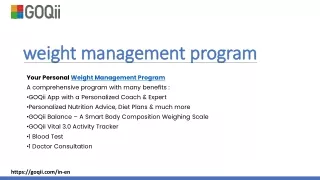 weight management program