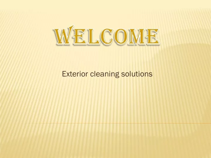 exterior cleaning solutions