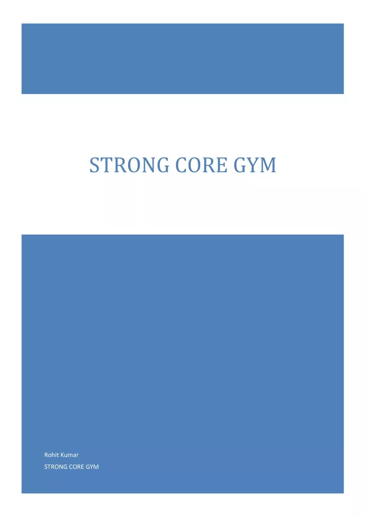 strong core gym