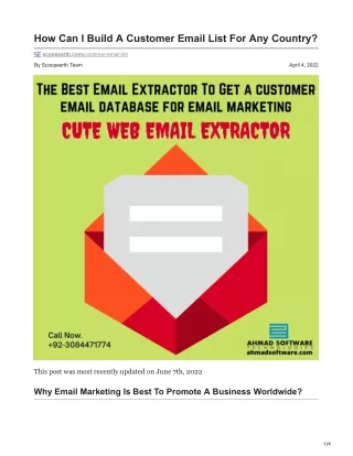 how can i build a customer email list