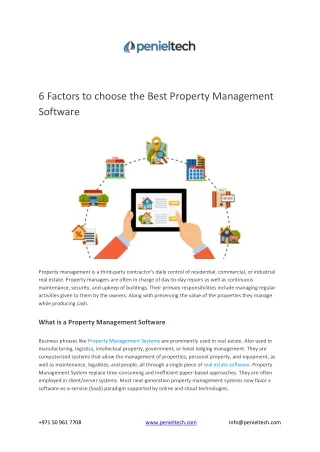 6 Factors to choose the Best Property Management Software