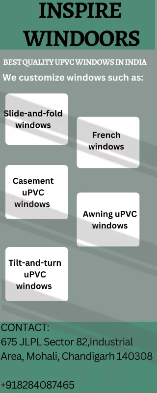 Best Quality upvc Windows in India