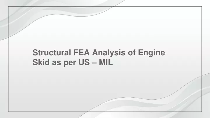 structural fea analysis of engine skid