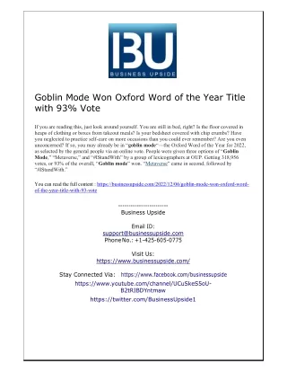 goblin mode won oxford word of the year title