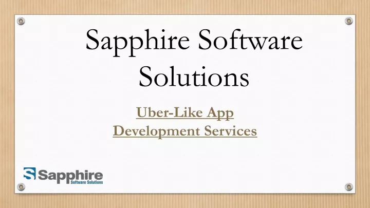 sapphire software solutions