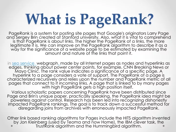 what is pagerank