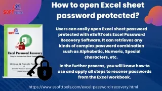 How to open Excel sheet password protected?