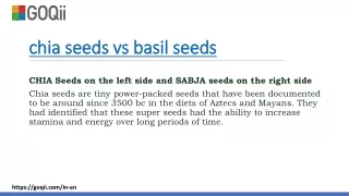 chia seeds vs basil seeds chia seeds vs basil