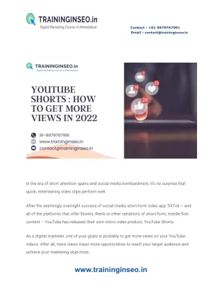 YouTube Shorts  How to Get More Views in 2022