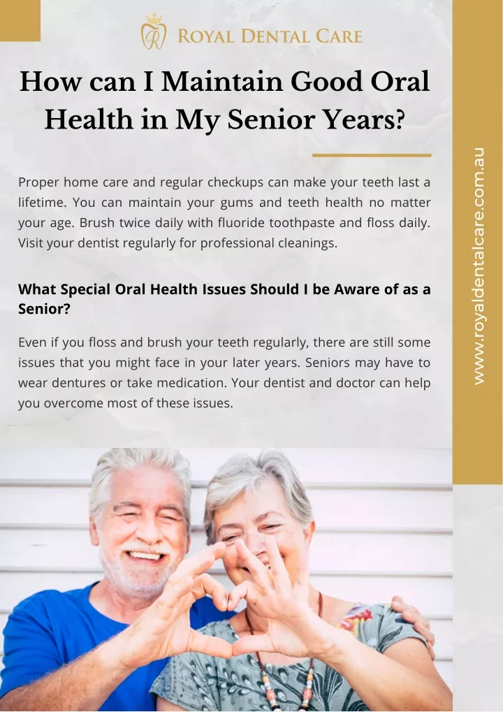 how can i maintain good oral health in my senior