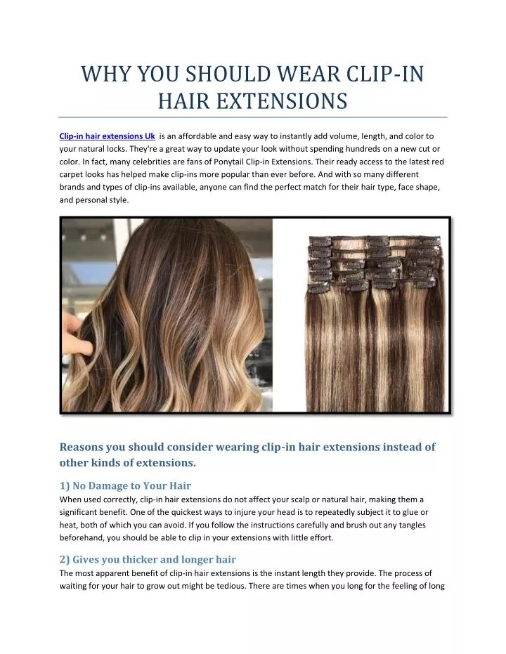 why you should wear clip in hair extensions
