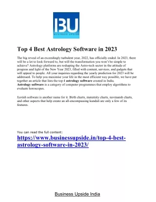 top 4 best astrology software in 2023