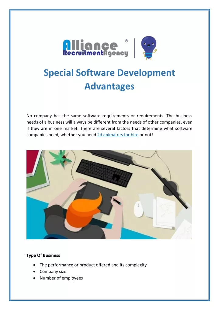 special software development advantages
