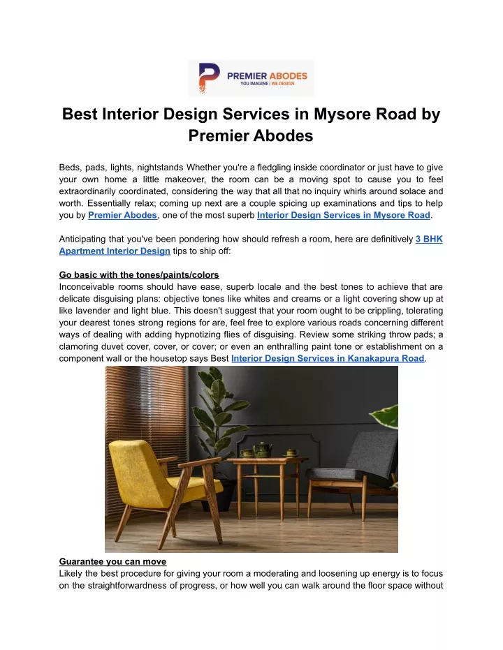 best interior design services in mysore road