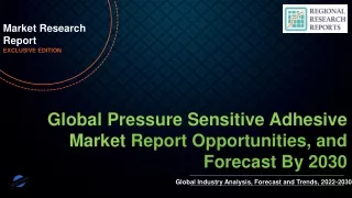 Pressure Sensitive Adhesive Market will reach at a CAGR of 5.90% BY 2030