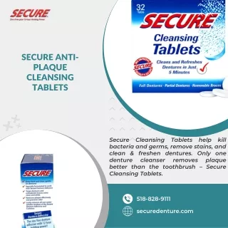 secure anti plaque cleansing tablets