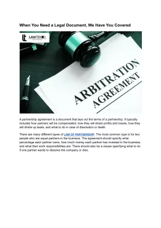 when you need a legal document we have you covered