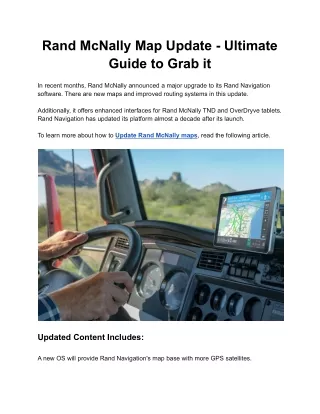 rand mcnally map update ultimate guide to grab it