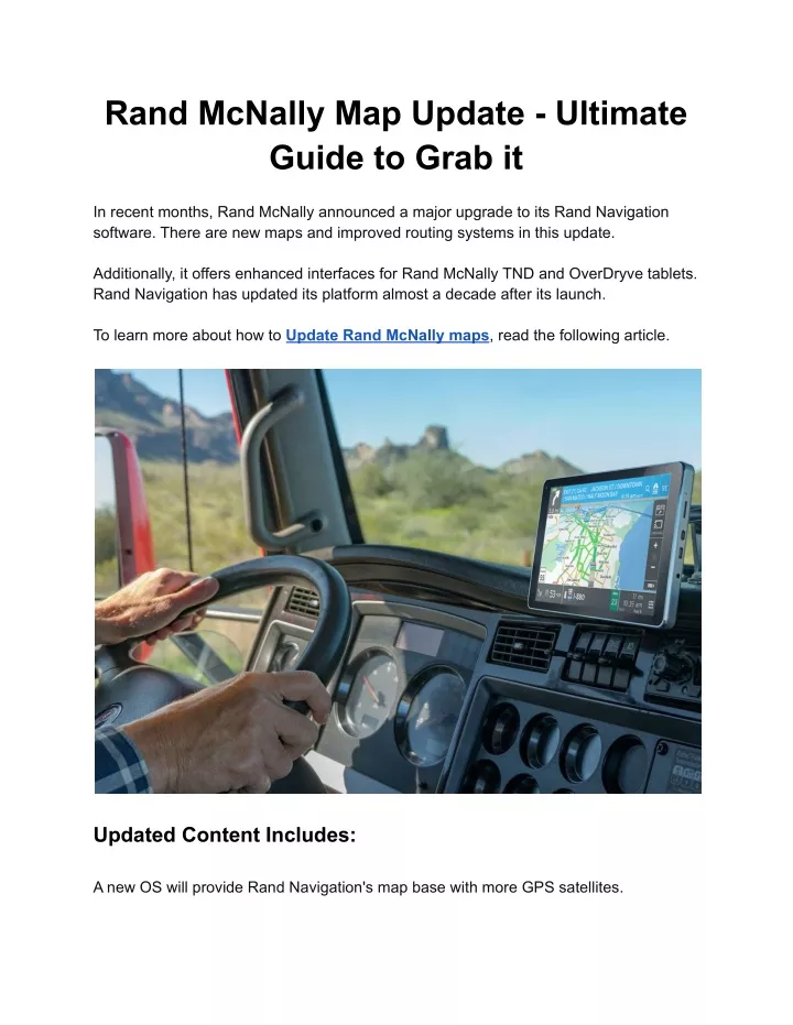 rand mcnally map update ultimate guide to grab it