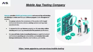 Mobile Testing Company