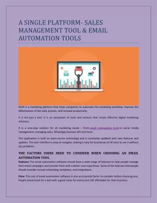 a single platform sales management tool email