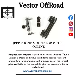 Buy Jeep Phone Mount For 1" Tube Online - Vector OffRoad