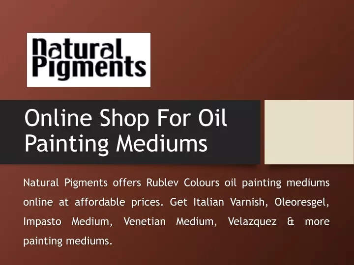 online shop for oil painting mediums