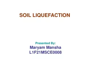 soil liquefaction