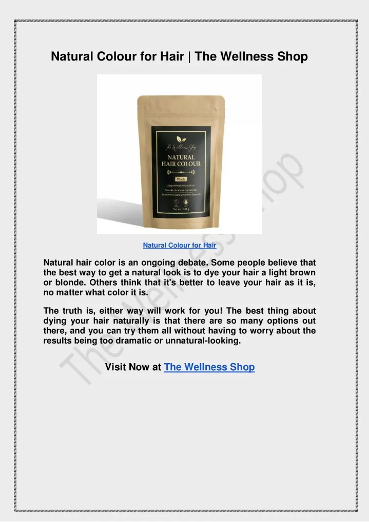 natural colour for hair the wellness shop
