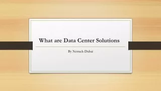 what are data center solutions