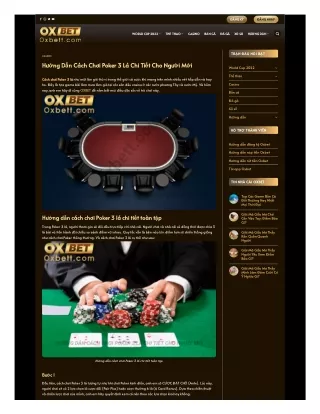 Hướng Dẫn Cách Chơi Poker 3 Lá Chi Tiết Cho Người Mới
