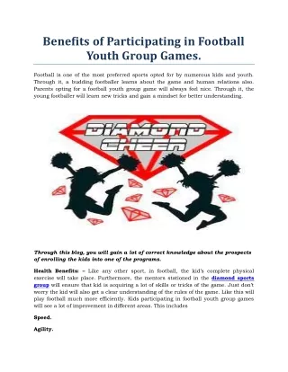 What Are The Benefits Of Participating in Soccer Youth Group Games