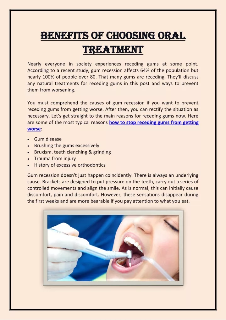 benefits of choosing oral benefits of choosing