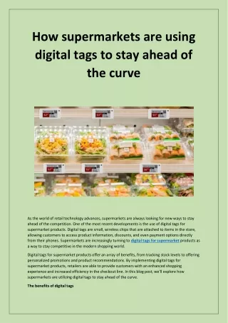 How supermarkets are using digital tags to stay ahead of the curve