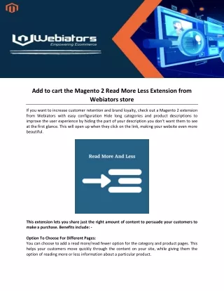 add to cart the magento 2 read more less