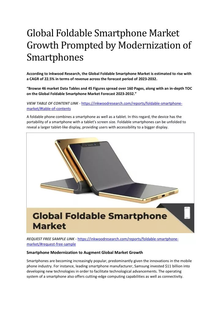 global foldable smartphone market growth prompted