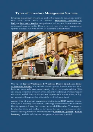 types of inventory management systems