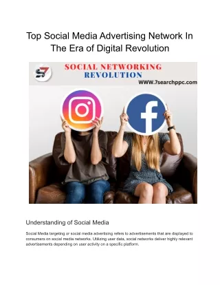 Top Social Media Advertising Network In The Era of Digital Revolution